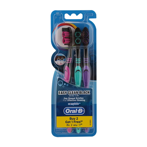 Oral-B Complete Easy Clean Black 3 Toothbrushes