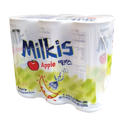 I1 Lotte Milkis apple Soda Beverage 250ml 1x6