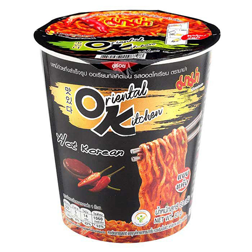 ®Mama Instant Cup Noodles Oriental Kitchen Hot Korea Flavour 80g 1x3x12