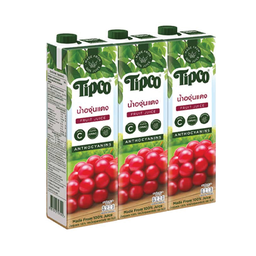 Tipco Red Grape Juice 1000ml 1x3 / (Pack)