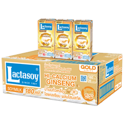 I1 Lactasoy Gold Series Soy Milk UHT Ginseng 180ml 1x4x12 / (Box)