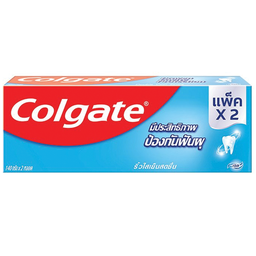 Colgate Toothpaste Proven Cavity Protechtion Double Cool Stripe Pack 2 140g / (단위)